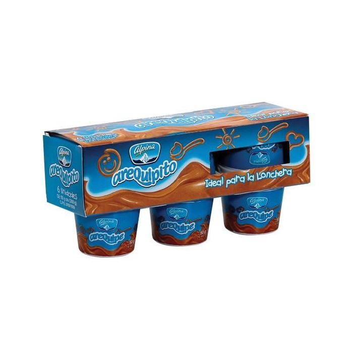 Arequipito Alpina — Lonchera x6 (50 g c/u)