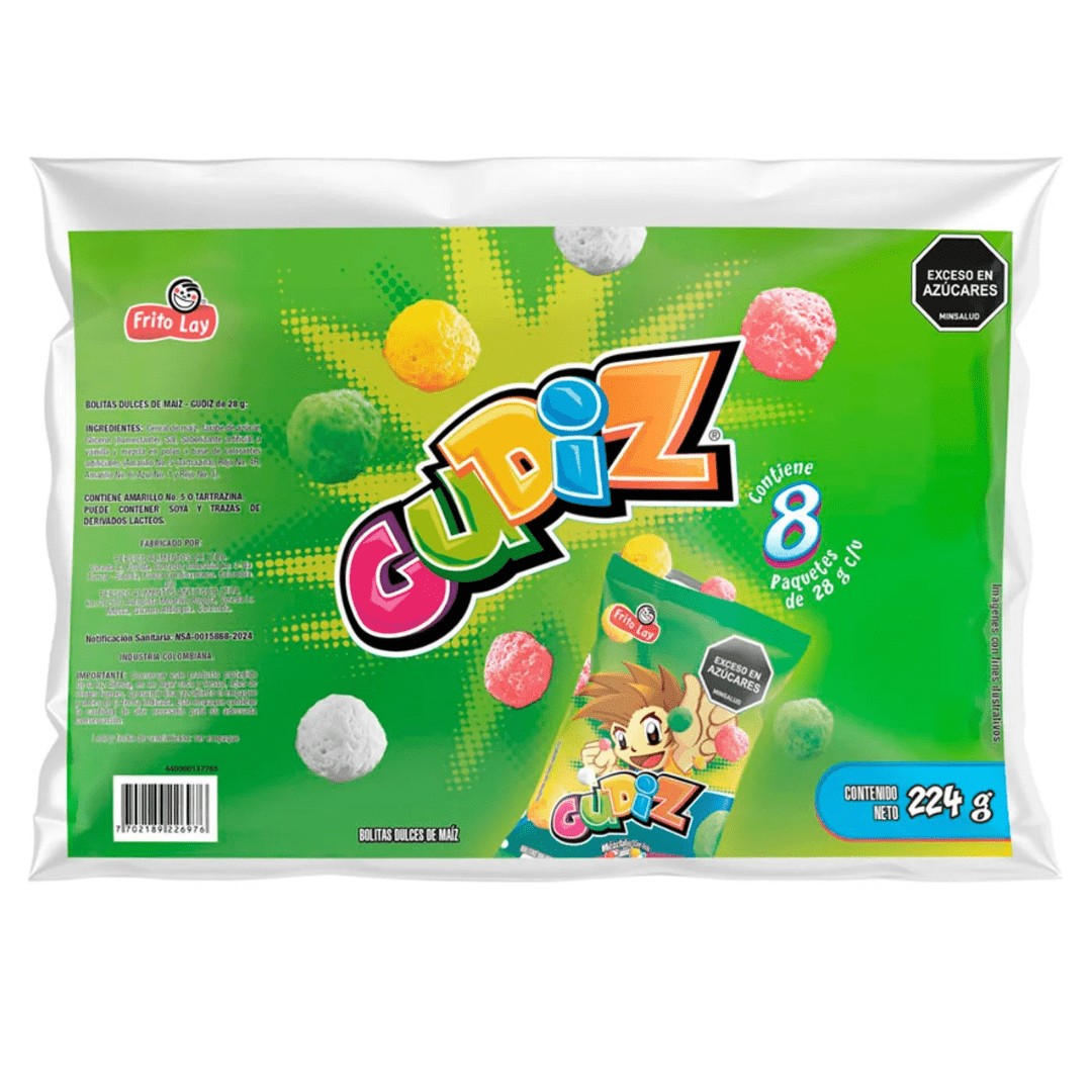 Gudiz Bolitas Dulces de Maíz — Pack x8 (28 g c/u)