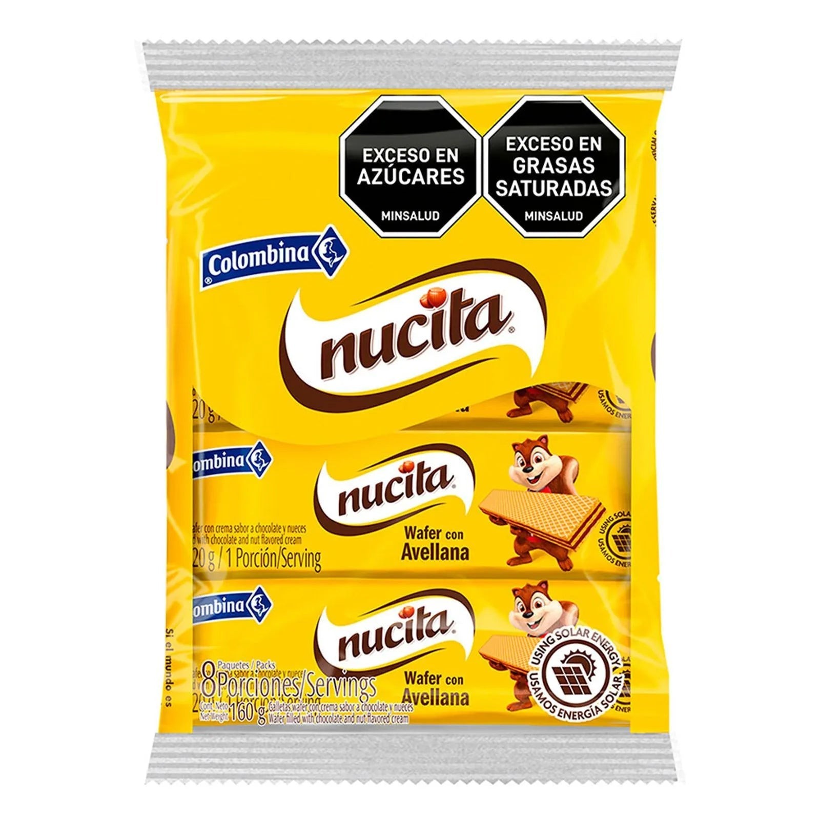 Nucita Wafer con Avellana — Pack x8 (20 g c/u)