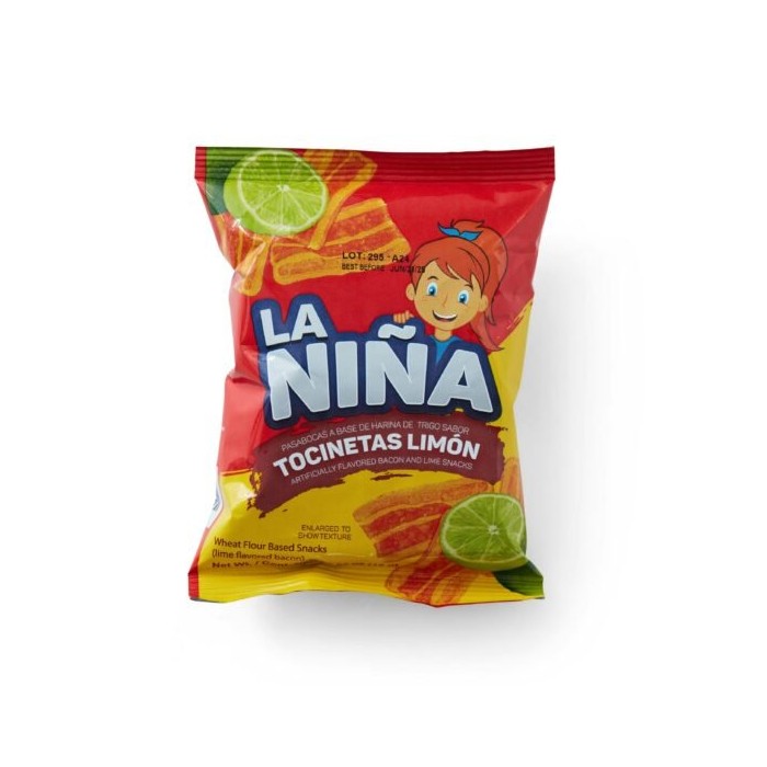 Tocineta La Niña — Sabor Limón (Bolsa 15 g)