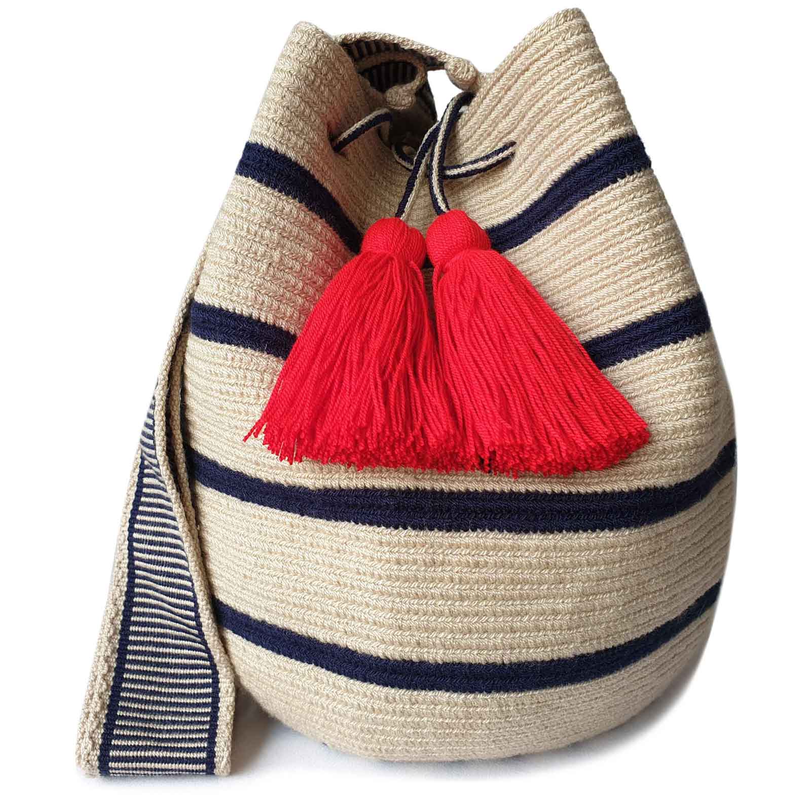 Mochila Wayuu Grande — Dos Hebras (Tejida a Mano)